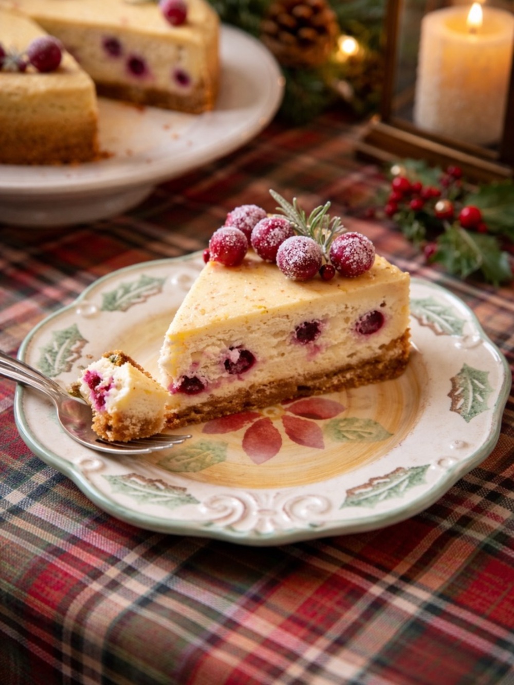 Royal Norfolk Scalloped Edge Rustic Holiday Plate. Poinsettia | Holiday | 8.5”